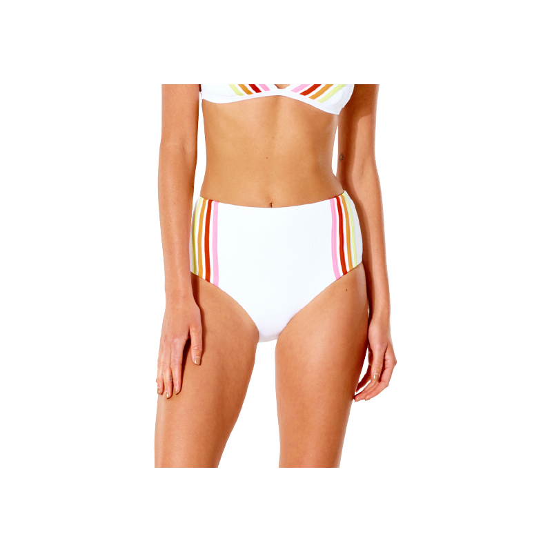 Rip Curl Women's Wave Shapers High Waist Cheeky White