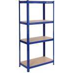 SONGMICS 160 x 80 x 40 cm Hyllställ för tung last - 520 kg kapacitet - Bultfria stålhyllor - Blå GLR44Q