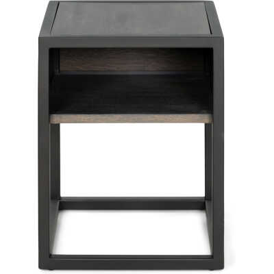 SPINDER DESIGN Diva One-Nightstand sängbord, m. 1 hylla - oljad ek och svart stål