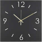 SPINDER DESIGN Time väggklocka, fyrkantig - svart stål
