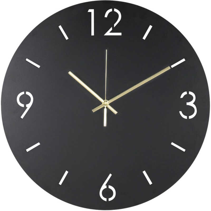 SPINDER DESIGN Time väggklocka, rund - svart stål SPINDER DESIGN Time väggklocka, rund - svart stål