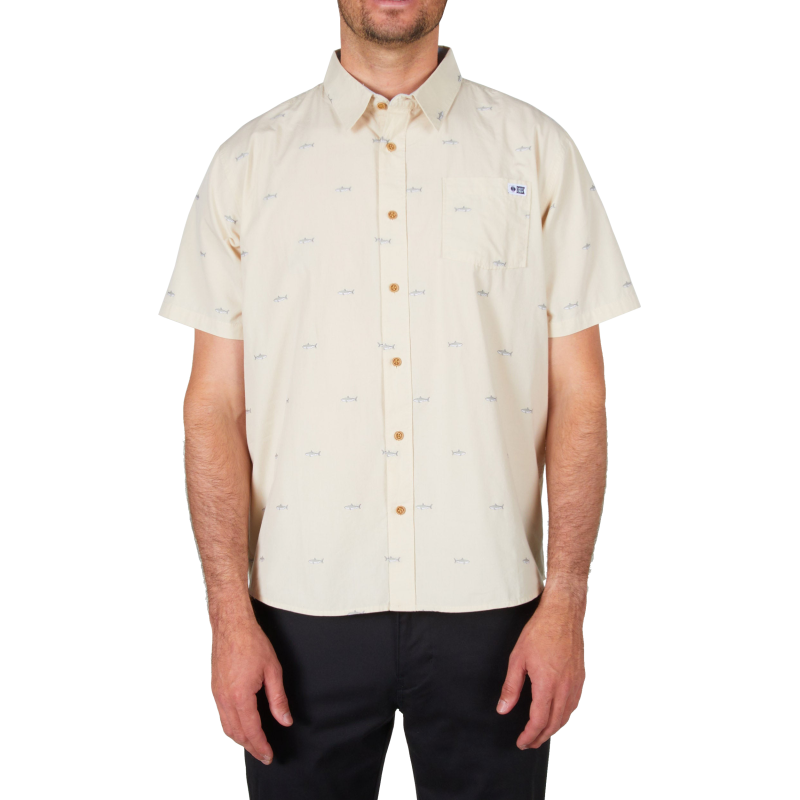 Salty Crew Men's Bruce Short-Sleeve Woven Natural