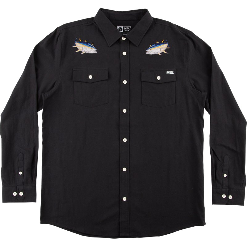 Salty Crew Men's Cortes Long Sleeve Woven Black