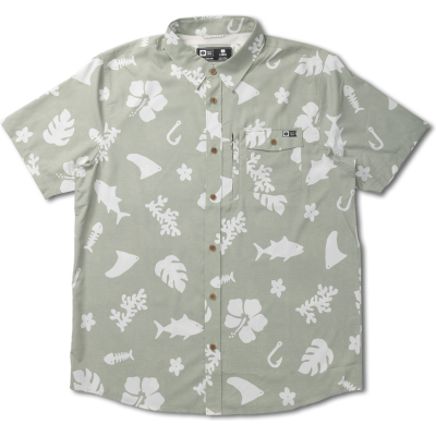 Salty Crew Men's Shoots SS Tech Woven Dusty Sage