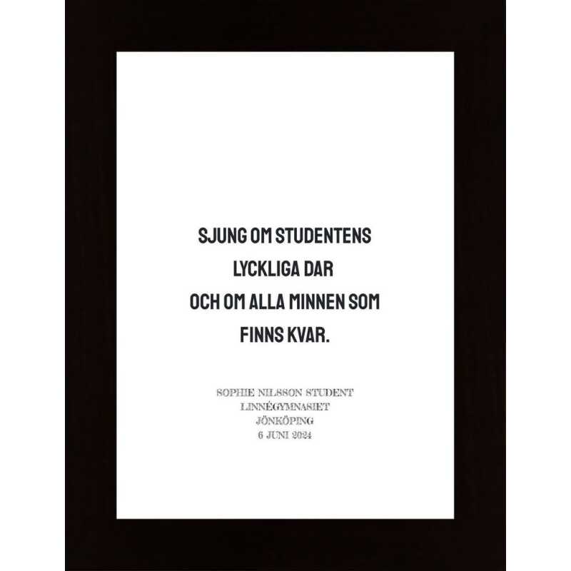 Sjung Om Studentens Lyckliga Dar Poster