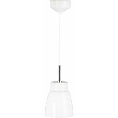 Smycka Klara Pendel Blankt Opalglas Vit sockel/2m Vit textilkabel