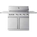 Stainless Collection - Fristående Gasolgrill med 6 brännare, infravärme och sidobord