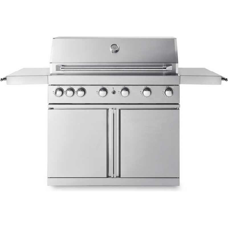 Stainless Collection - Fristående Gasolgrill med 6 brännare, infravärme och sidobord Stainless Collection - Fristående Gasolgrill med 6 brännare, infravärme och sidobord