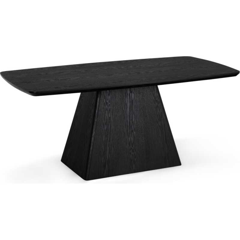 Star matbord, rektangulärt - svart ekfaner
