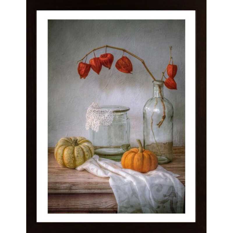 Still Life With Physalis And Pumpkin Poster