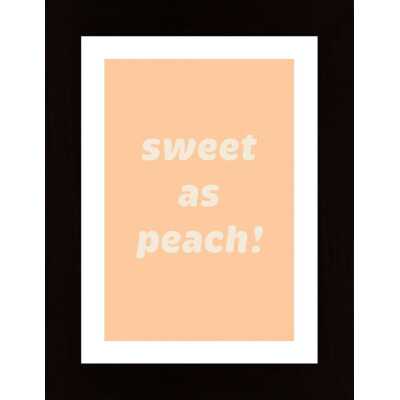 Sweet As Peach Text Poster Poster