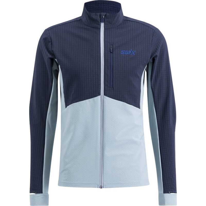 Swix Men's Pace Hybrid Full Zip Midlayer Dark Navy/Fog