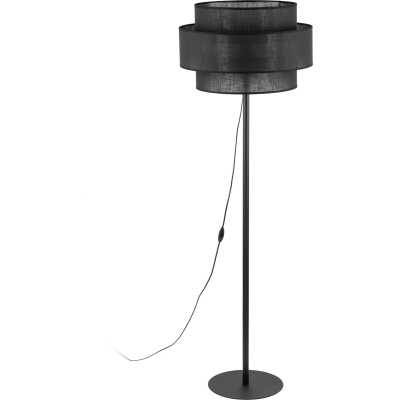 TK Calisto golvlampa - svart tyg och svart stål