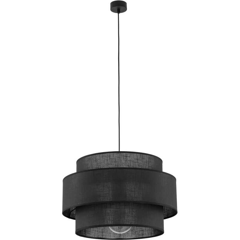 TK Calisto taklampa - svart tyg och svart metall TK Calisto taklampa - svart tyg och svart metall