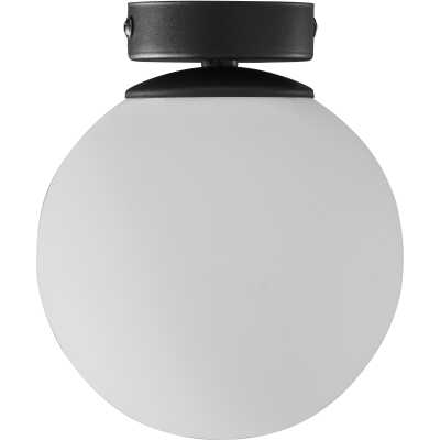 TK Celeste taklampa - vitt glas och svart stål