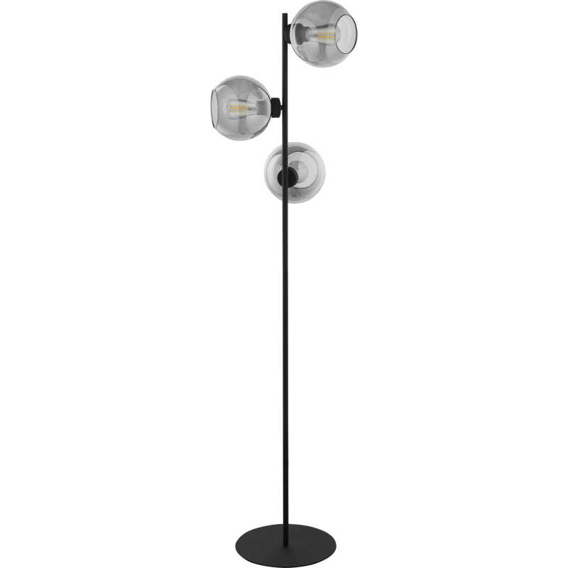 TK Cubus golvlampa, w. 3 skärmar - grafitglas och svart metall TK Cubus golvlampa, w. 3 skärmar - grafitglas och svart metall