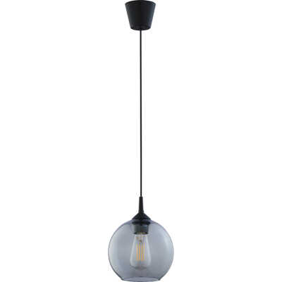 TK Cubus taklampa - grafitglas och svart metall
