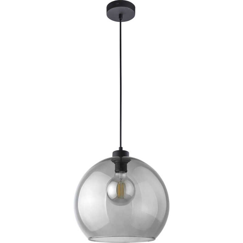 TK Cubus taklampa - grafitglas och svart metall TK Cubus taklampa - grafitglas och svart metall