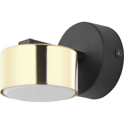 TK Dallas vägglampa - guld och svart metall