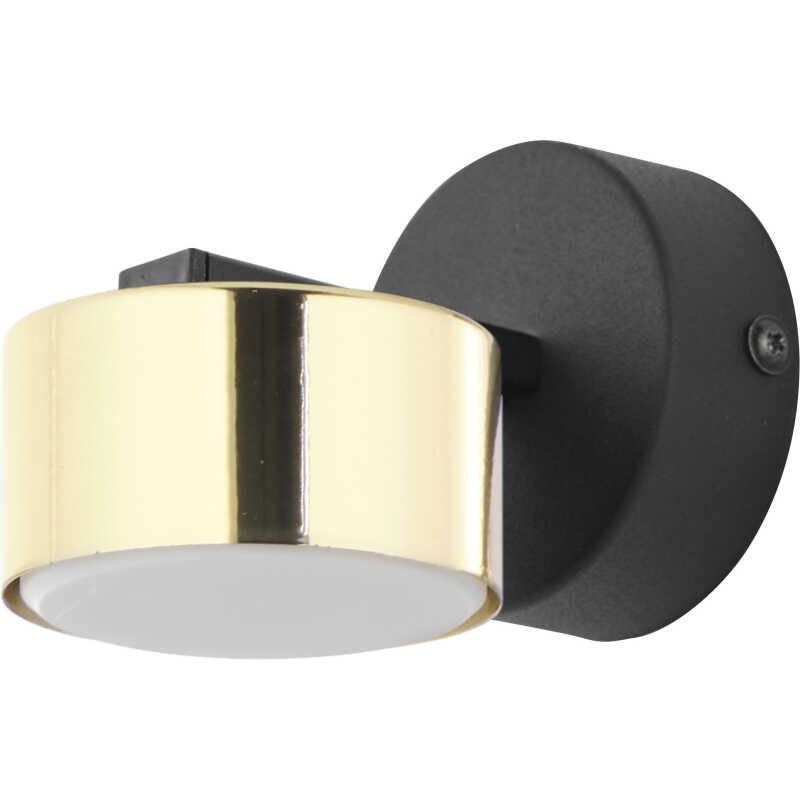 TK Dallas vägglampa - guld och svart metall