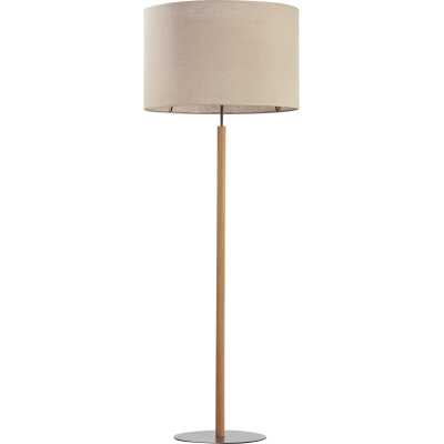 TK Deva golvlampa - naturtyg/furu och svart stål