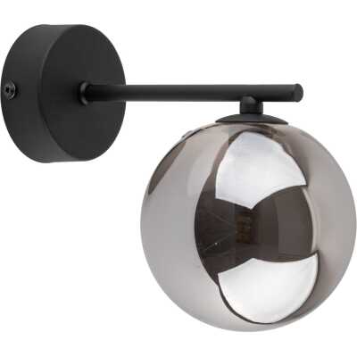 TK Ester vägglampa - svart glas och metall