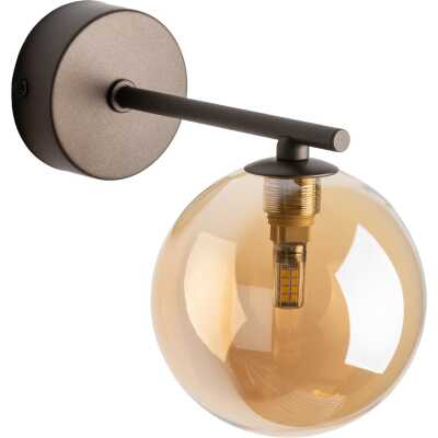 TK Estera vägglampa - bronsglas och brun metall
