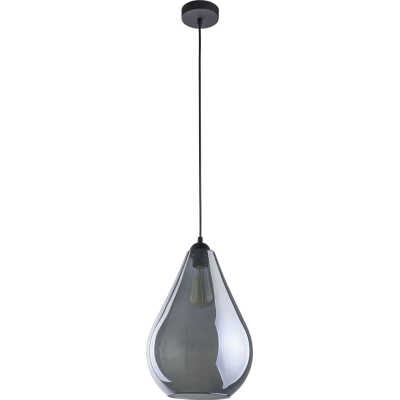 TK Fuente taklampa - grafitglas och svart metall