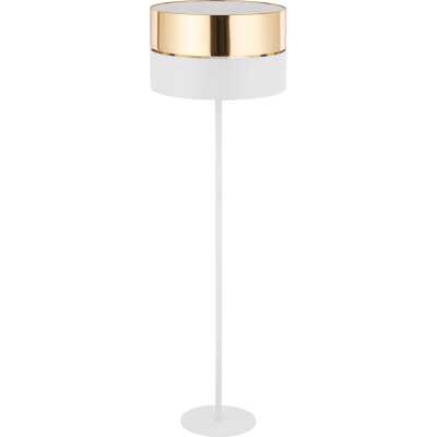TK Hilton golvlampa - guldmetall och vitt tyg