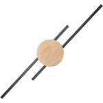 TK Java 2 LED vägglampa - naturlig ekfanér och svart metall