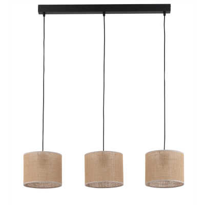 TK Jute taklampa, w. 3 skärmar - naturlig jute