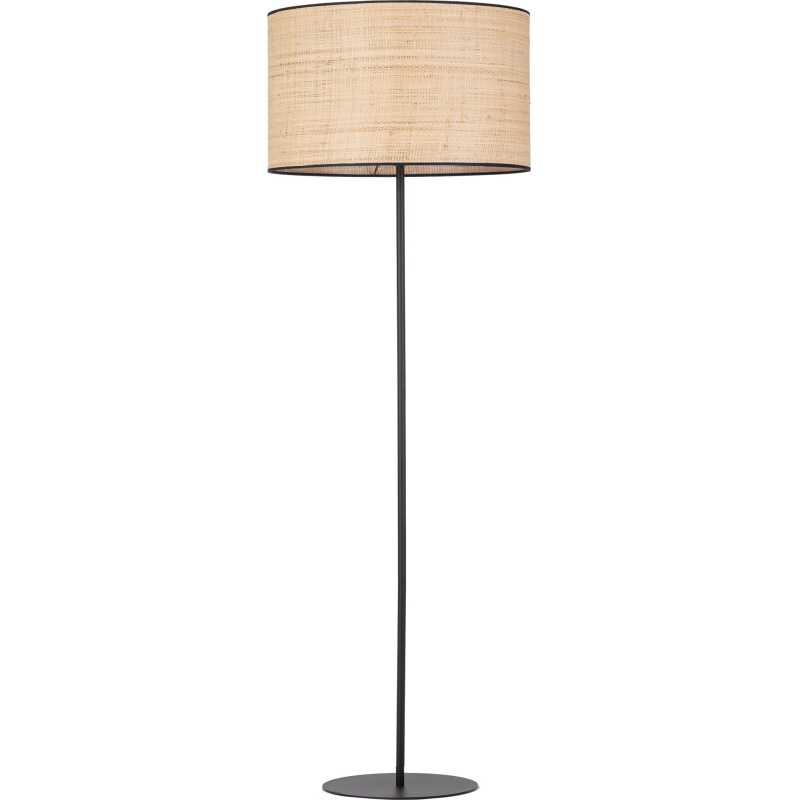 TK Liberia golvlampa - naturlig flätning och svart metall