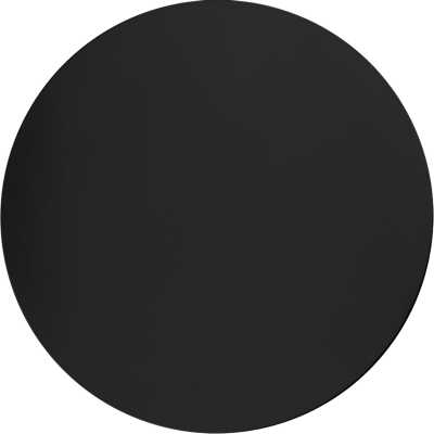 TK Luna vägglampa 400, rund - svart metall