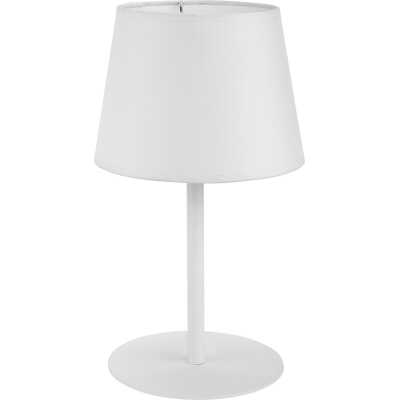 TK Maja bordslampa - vitt tyg och vit metall