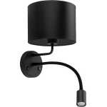 TK Mia vägglampa - svart tyg och svart metall