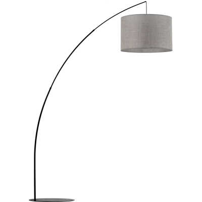 TK Moby golvlampa - grått tyg och svart metall