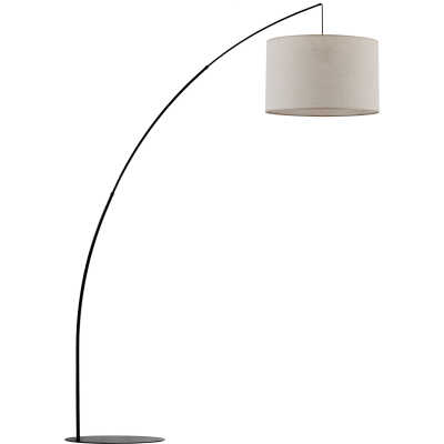 TK Moby golvlampa - naturlinne och svart metall