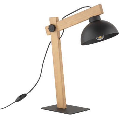 TK Oslo bordslampa - svart metall och trä