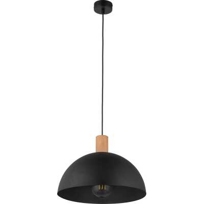 TK Oslo taklampa - svart metall och trä