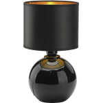TK Palla bordslampa, Small - guld, svart tyg och svart glas