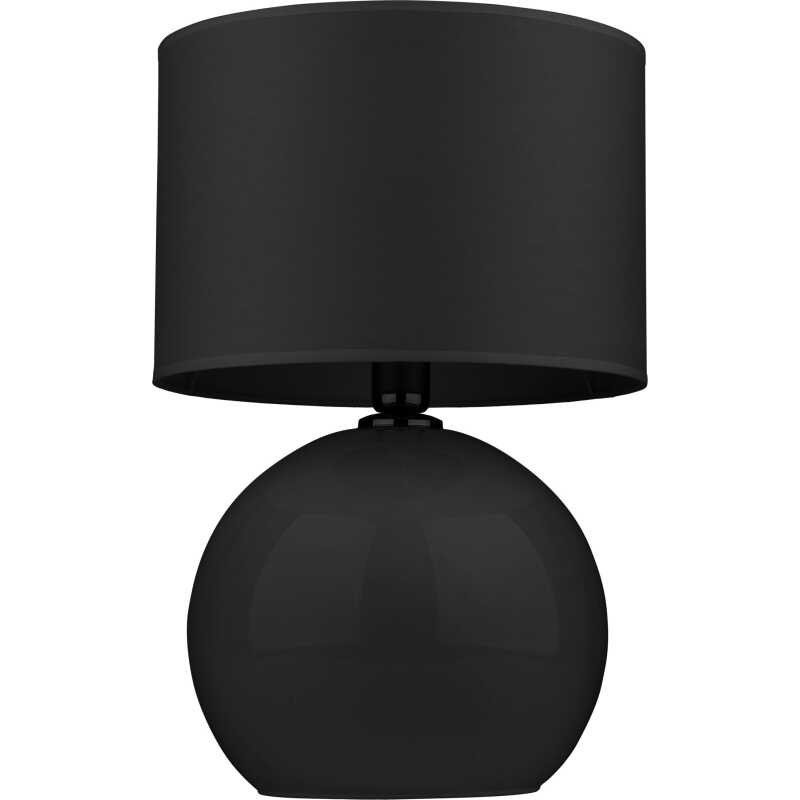 TK Palla bordslampa - svart tyg och svart glas TK Palla bordslampa - svart tyg och svart glas