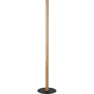 TK Rollo LED golvlampa - naturligt trä och svart metall