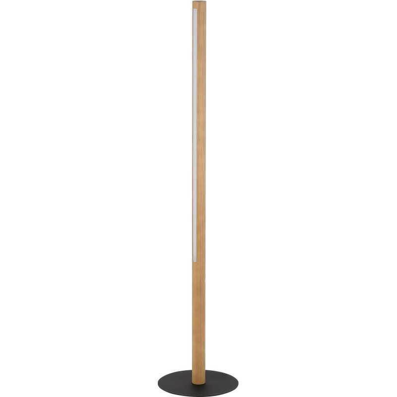 TK Rollo LED golvlampa - naturligt trä och svart metall
