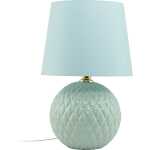 TK Santana bordslampa - mintgrönt tyg och mintgrönt glas