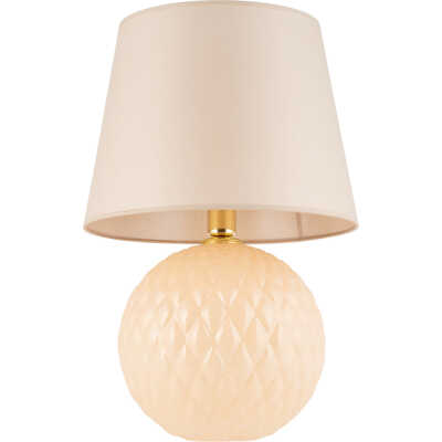 TK Santana bordslampa - naturtyg och svart glas