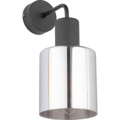 TK Sierra vägglampa - glas och svart metall