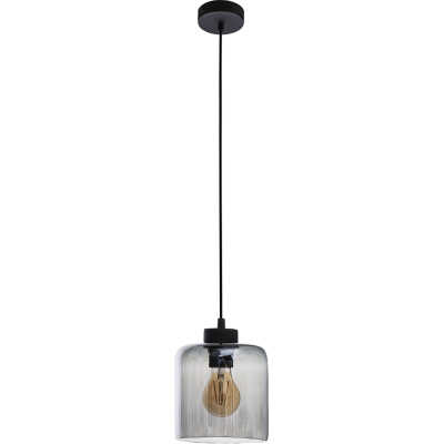 TK Sintra taklampa - glas och svart metall