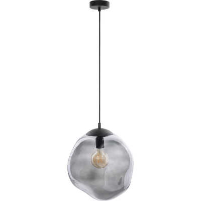 TK Sol taklampa - grafitglas och svart metall