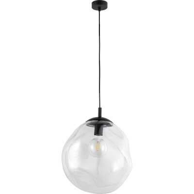 TK Sol taklampa - klarglas och svart metall