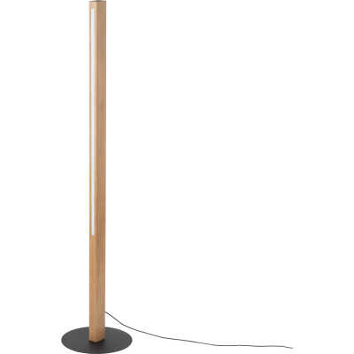 TK Teo LED golvlampa - naturligt trä och svart metall